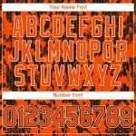 Personalized Orange Black-White 3D Pattern Design Abstract Fluid Authentic Baseball Jersey Team Custom Name and Number