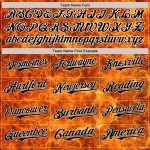 Personalized Orange Black-White 3D Pattern Design Rave Flame Authentic Baseball Jersey Team Custom Name and Number