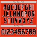Personalized Orange Black-White Authentic Baseball Jersey Team Custom Name and Number