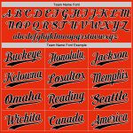 Personalized Orange Black-White Authentic Baseball Jersey Team Custom Name and Number