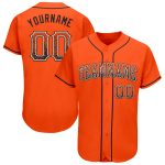 Personalized Orange Black-White Authentic Drift Fashion Baseball Jersey Team Custom Name and Number