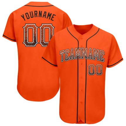 Personalized Orange Black-White Authentic Drift Fashion Baseball Jersey Team Custom Name and Number