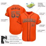 Personalized Orange Black-White Authentic Drift Fashion Baseball Jersey Team Custom Name and Number