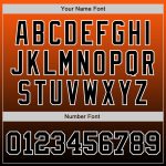 Personalized Orange Black-White Authentic Fade Fashion Baseball Jersey Team Custom Name and Number