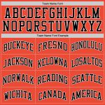 Personalized Orange Black-White Authentic Throwback Basketball Jersey