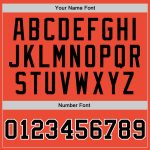Personalized Orange Black-White Authentic Throwback Basketball Jersey