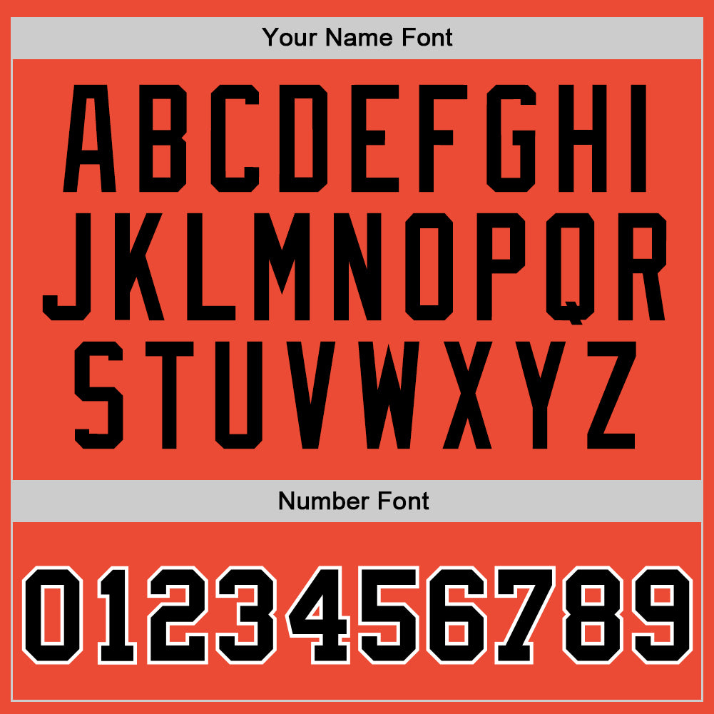 Personalized Orange Black-White Authentic Throwback Basketball Jersey Personalized Orange Black-White Authentic Throwback Basketball Jersey - Image 3