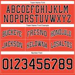 Personalized Orange Black-White Authentic Throwback Basketball Shorts Team Custom Name and Number