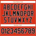 Personalized Orange Black-White Authentic Throwback Rib-Knit Baseball Jersey Shirt Team Custom Name and Number