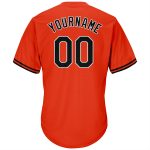 Personalized Orange Black-White Authentic Throwback Rib-Knit Baseball Jersey Shirt Team Custom Name and Number