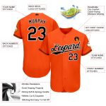 Personalized Orange Black-White Baseball Jersey Team Custom Name and Number