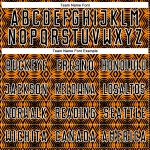 Personalized Orange Black-White Geometric Shapes Sublimation Soccer Uniform Jersey Team Custom Name and Number