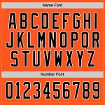 Personalized Orange Black-White Hockey Jersey Team Custom Name and Number