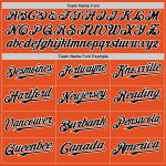 Personalized Orange Black-White Line Authentic Baseball Jersey Team Custom Name and Number