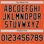 Personalized Orange Black-White Line Authentic Baseball Jersey Team Custom Name and Number