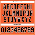 Personalized Orange Black-White Long Sleeve Performance T-Shirt Team Custom Name and Number