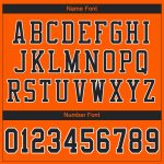 Personalized Orange Black-White Mesh Authentic Football Jersey