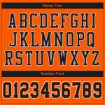 Personalized Orange Black-White Mesh Authentic Football Jersey Team Custom Name and Number
