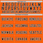 Personalized Orange Black-White Mesh Authentic Throwback Football Jersey Team Custom Name and Number