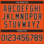 Personalized Orange Black-White Performance T-Shirt Team Custom Name and Number
