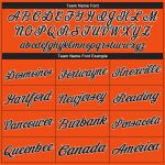 Personalized Orange Black-White Performance T-Shirt Team Custom Name and Number
