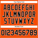 Personalized Orange Black-White Performance Vapor Golf Polo Shirt Team Custom Name and Number