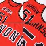 Personalized Orange Black-White Round Neck Rib-Knit Basketball Jersey Team Custom Name and Number