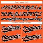 Personalized Orange Black-White Softball Jersey Team Custom Name and Number