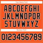 Personalized Orange Black-White Softball Jersey Team Custom Name and Number