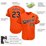 Personalized Orange Black-White Softball Jersey Team Custom Name and Number