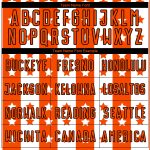 Personalized Orange Black-White Stars And Stripes Sublimation Soccer Uniform Jersey Team Custom Name and Number