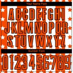 Personalized Orange Black-White Stars And Stripes Sublimation Soccer Uniform Jersey Team Custom Name and Number