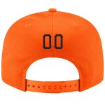 Personalized Orange Black-White Stitched Adjustable Snapback Hat Team Custom Name and Number