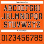 Personalized Orange Black-White Stitched Adjustable Snapback Hat Team Custom Name and Number