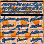 Personalized Orange Blue-Black 3D Pattern Design Summer Holiday Fruit And Flower Performance T-Shirt Team Custom Name and Number