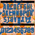 Personalized Orange Blue-Black 3D Pattern Design Summer Holiday Fruit And Flower Performance T-Shirt Team Custom Name and Number
