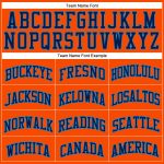 Personalized Orange Blue-Navy Authentic Throwback Basketball Jersey
