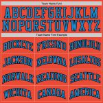 Personalized Orange Blue-Navy Authentic Throwback Basketball Jersey Team Custom Name and Number