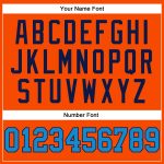 Personalized Orange Blue-Navy Authentic Throwback Basketball Jersey