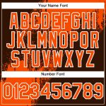 Personalized Orange Brown-White 3D Pattern Design Abstract Brush Stroke Authentic Baseball Jersey Team Custom Name and Number
