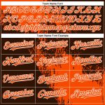 Personalized Orange Brown-White 3D Pattern Design Abstract Brush Stroke Authentic Baseball Jersey Team Custom Name and Number