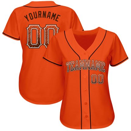 Personalized Orange Brown-White Authentic Drift Fashion Baseball Jersey Team Custom Name and Number
