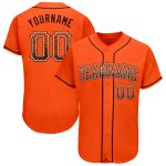 Personalized Orange Brown-White Authentic Drift Fashion Baseball Jersey Team Custom Name and Number