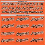 Personalized Orange Brown-White Authentic Sleeveless Baseball Jersey Team Custom Name and Number