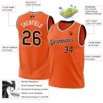 Personalized Orange Brown-White Authentic Throwback Basketball Jersey