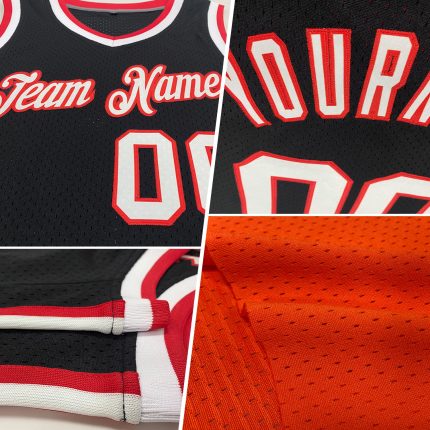 Personalized Orange Brown-White Authentic Throwback Basketball Jersey