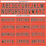 Personalized Orange Brown-White Authentic Throwback Basketball Jersey Team Custom Name and Number