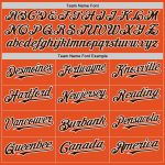 Personalized Orange Brown-White Line Authentic Baseball Jersey Team Custom Name and Number