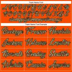 Personalized Orange Camo-Black Authentic Baseball Jersey Team Custom Name and Number