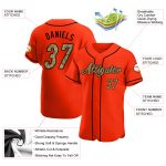 Personalized Orange Camo-Black Authentic Baseball Jersey Team Custom Name and Number